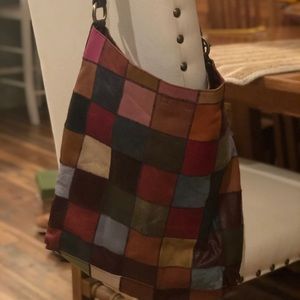 Large leather tote bag